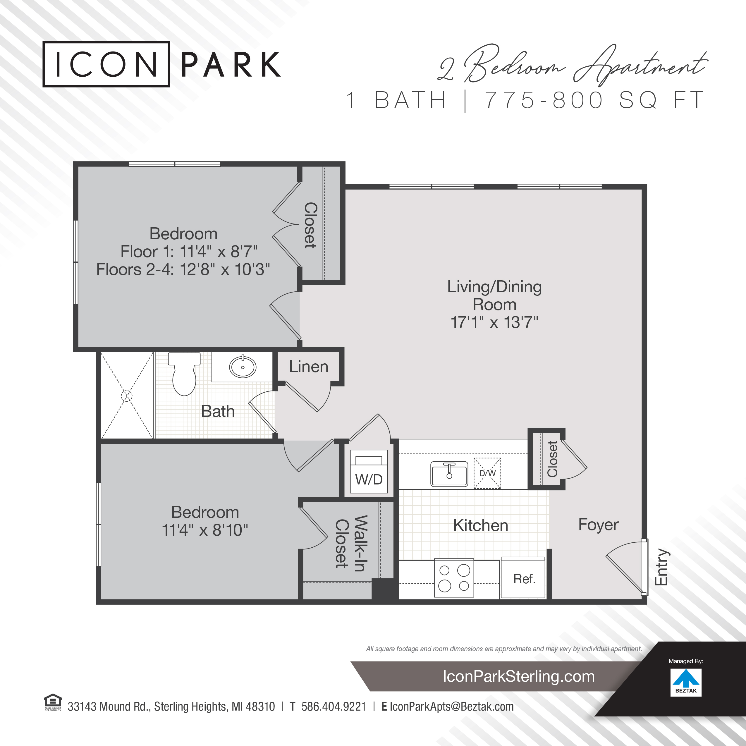 2 Bedroom Apartment floor plan